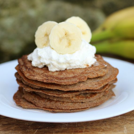 Banana and Chocolate Post-Workout Pancakes