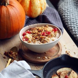 Apple and Cinnamon Porridge with Pumpkin Granola