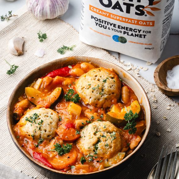 Herby Oat Dumplings and Vegetable One Pot