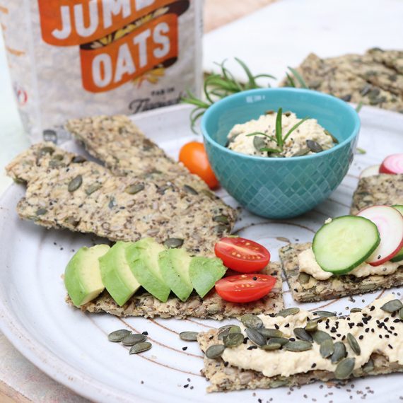 Rosemary and Olive Oil Oat Crackers