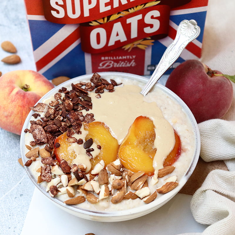 Peach and Tahini Porridge – Mornflake - Mighty Oats