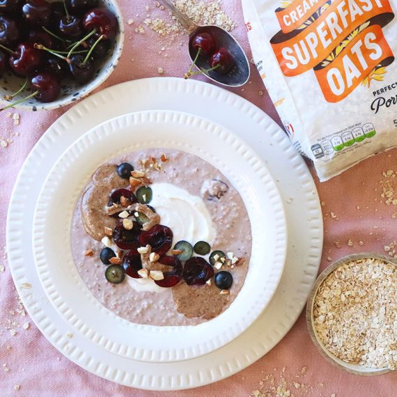 Quick Coconut & Cherry Bircher