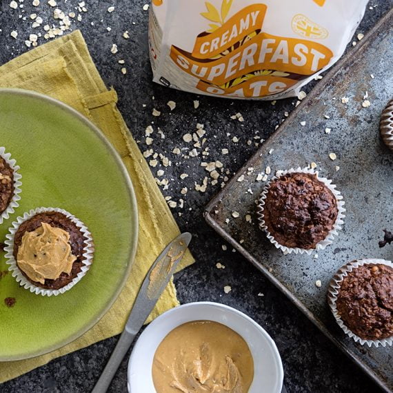 Chocolate and Nut Butter Oat Cups