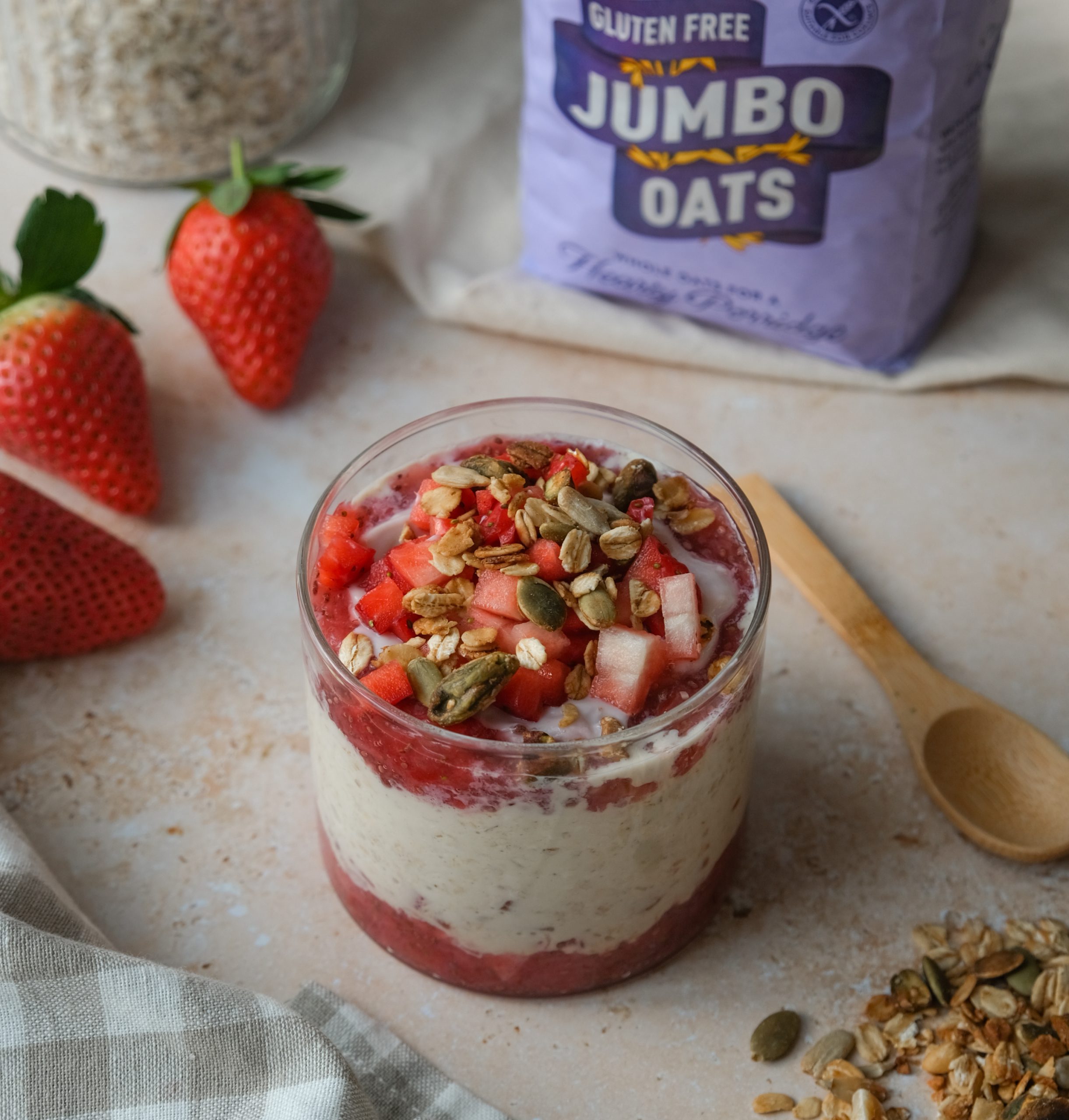 Strawberry and Vanilla Bircher – Mornflake - Mighty Oats