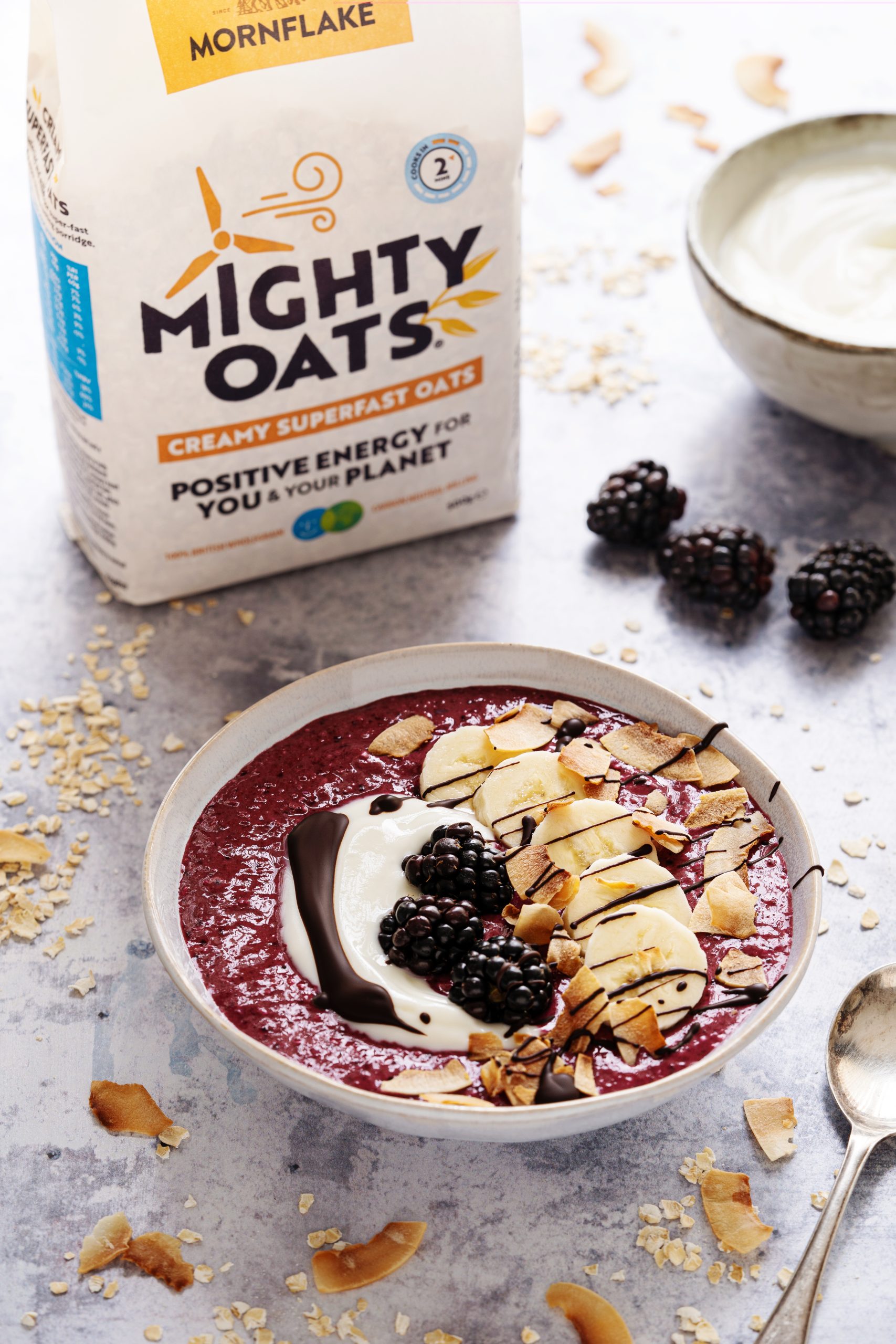 Blackberry & Acai Smoothie Bowl – Mornflake - Mighty Oats