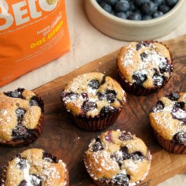 Banana, Blueberry & Oat Bran Muffins