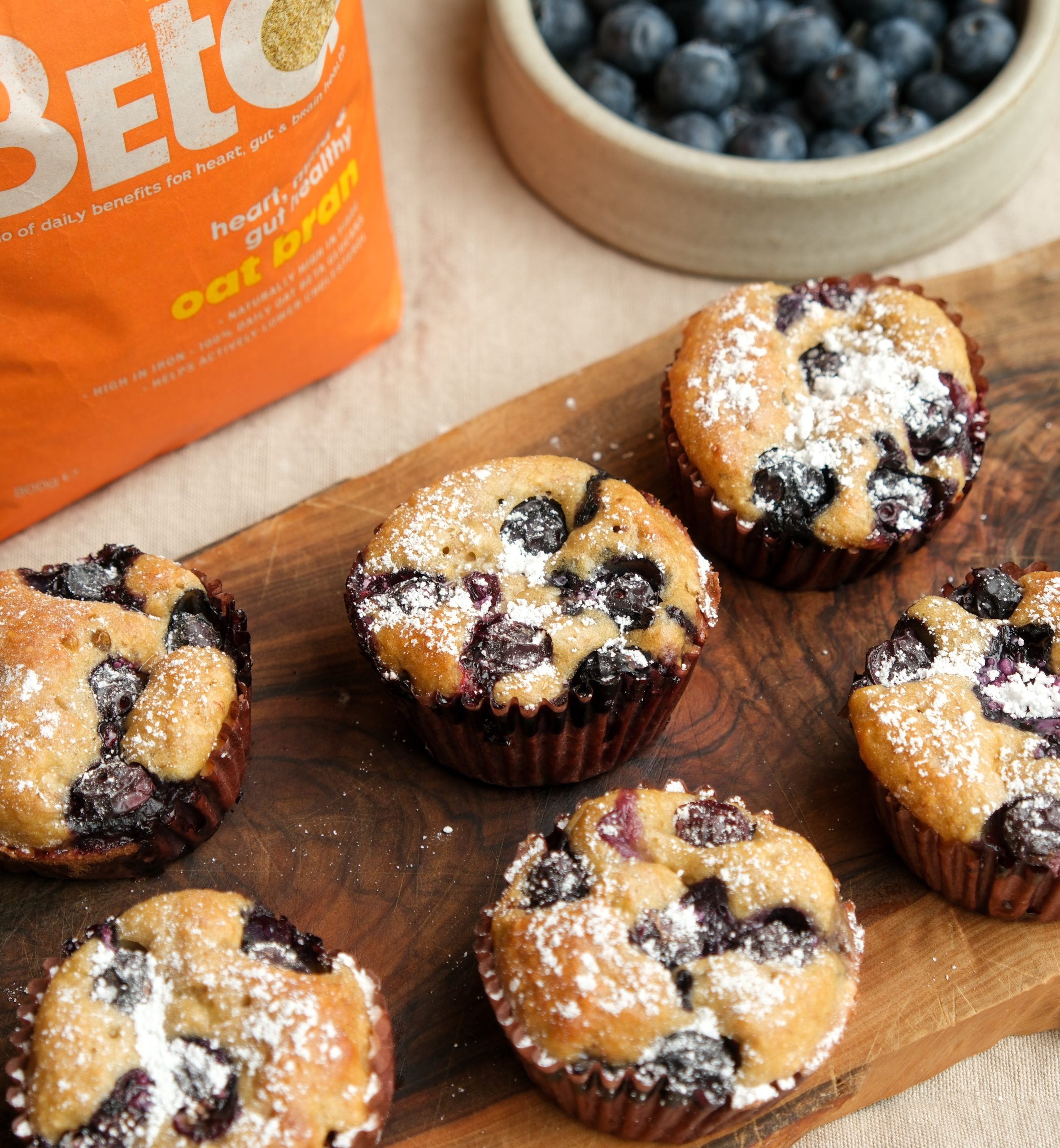 Banana, Blueberry &amp; Oat Bran Muffins – Mornflake