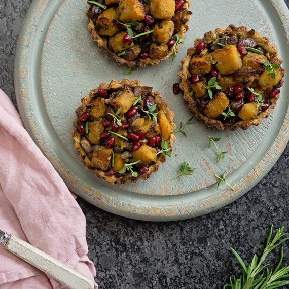 Butternut Squash and Chestnut Tart