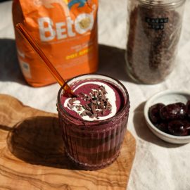 Chocolate & Cherry Oat Bran Smoothie