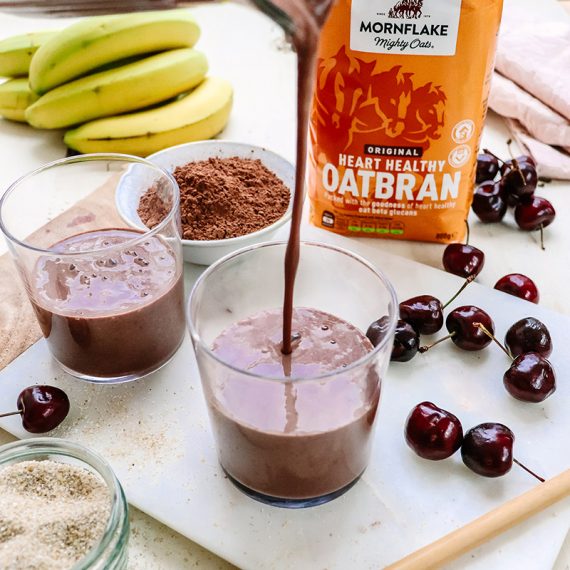 Chocolate & Cherry Oatbran Smoothie