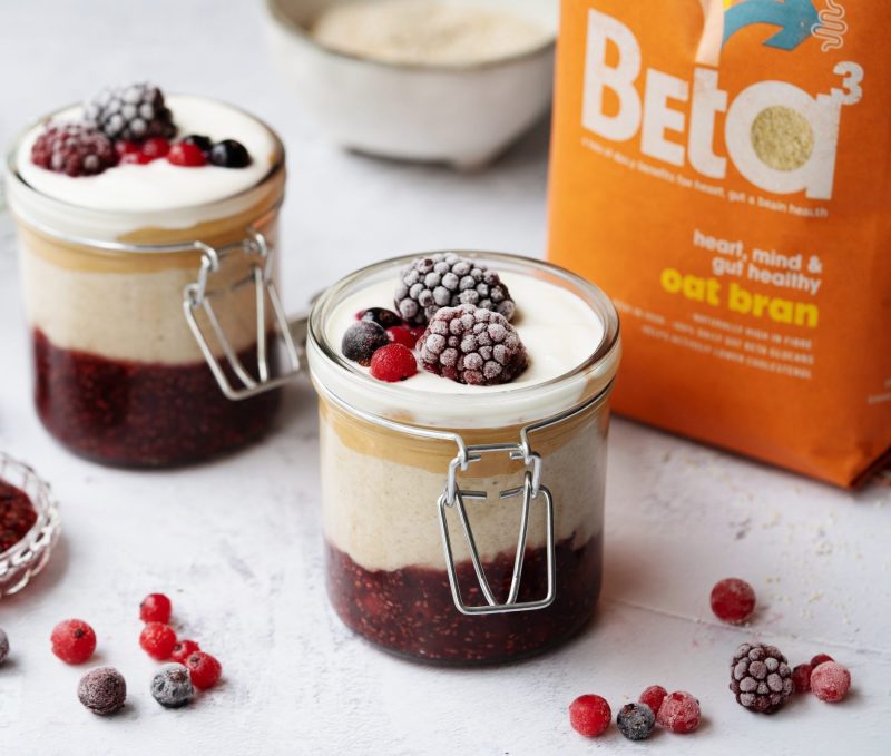 Vanilla Oat Bran and Berry Chia Jam Pot