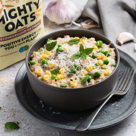 Spring Pea Oatmeal Risotto