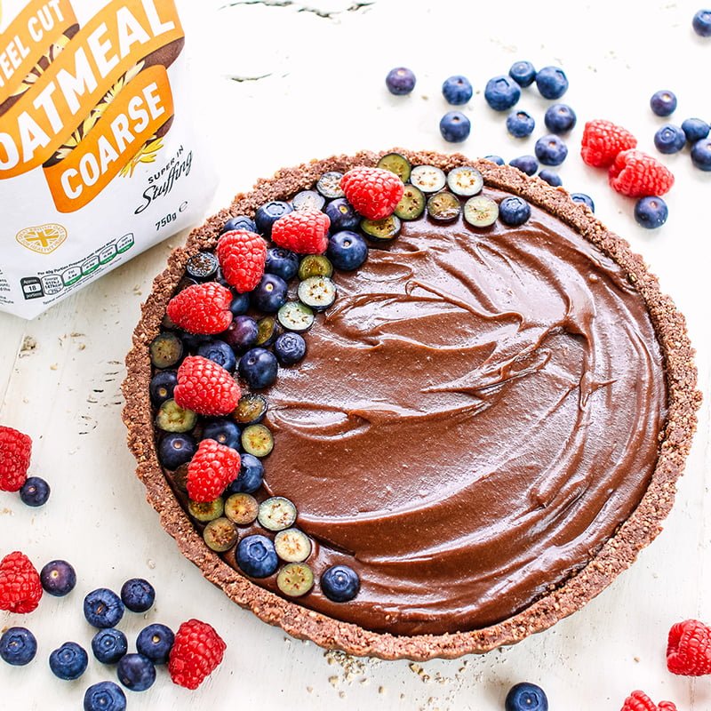 Oat Crust Chocolate Tart – Mornflake - Mighty Oats