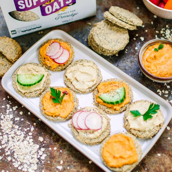 Poppy & Sesame Seed Oat Crackers