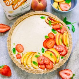 Vegan Peach & Coconut Cheesecake