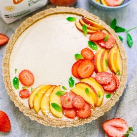 Vegan Peach & Coconut Cheesecake