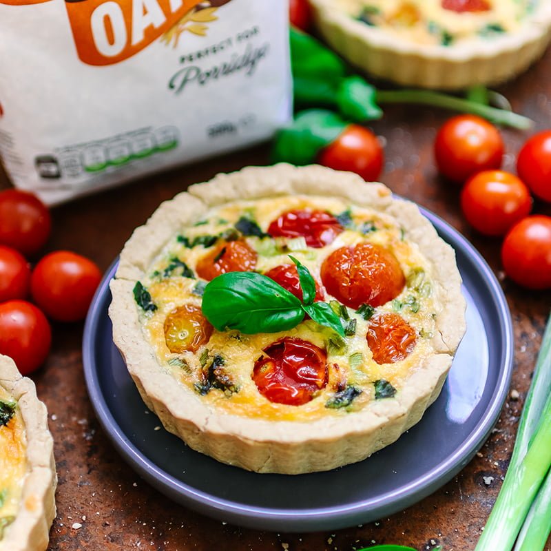 Tomato & Spring Onion Quiche – Mornflake - Mighty Oats