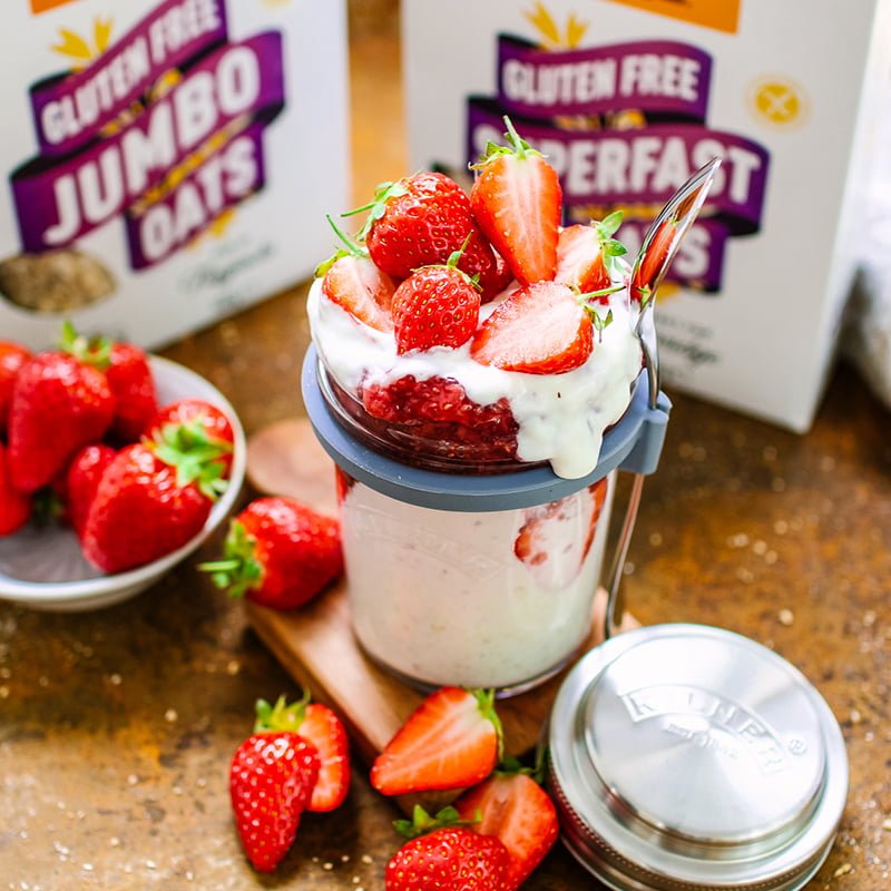 Strawberries & Cream Overnight Oats Mornflake