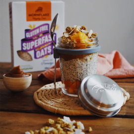 Date Caramel & Rawnola Topped Overnight Oats