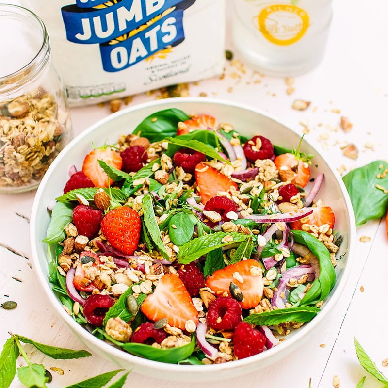 Summer Berry Salad with Oat & Almond Crunch Recipe from the Mornflake