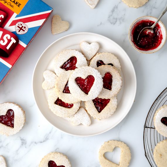 Raspberry Heart Linzer Cookies Mornflake
