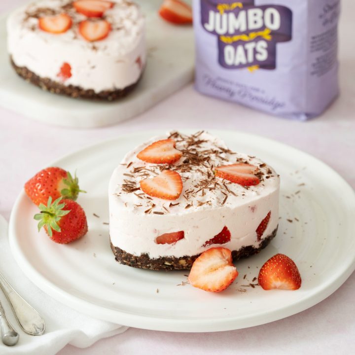 Strawberry Heart-Shaped Cheesecakes