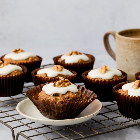 Healthy Carrot Cake Cupcakes