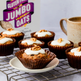 Healthy Carrot Cake Cupcakes