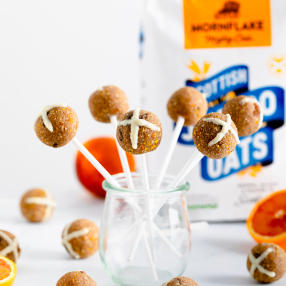 Hot Cross Bun Cake Pops