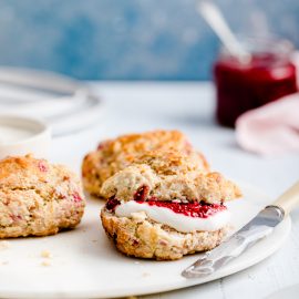 Raspberry Coconut Scones