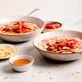 Roasted Strawberry Bircher Muesli