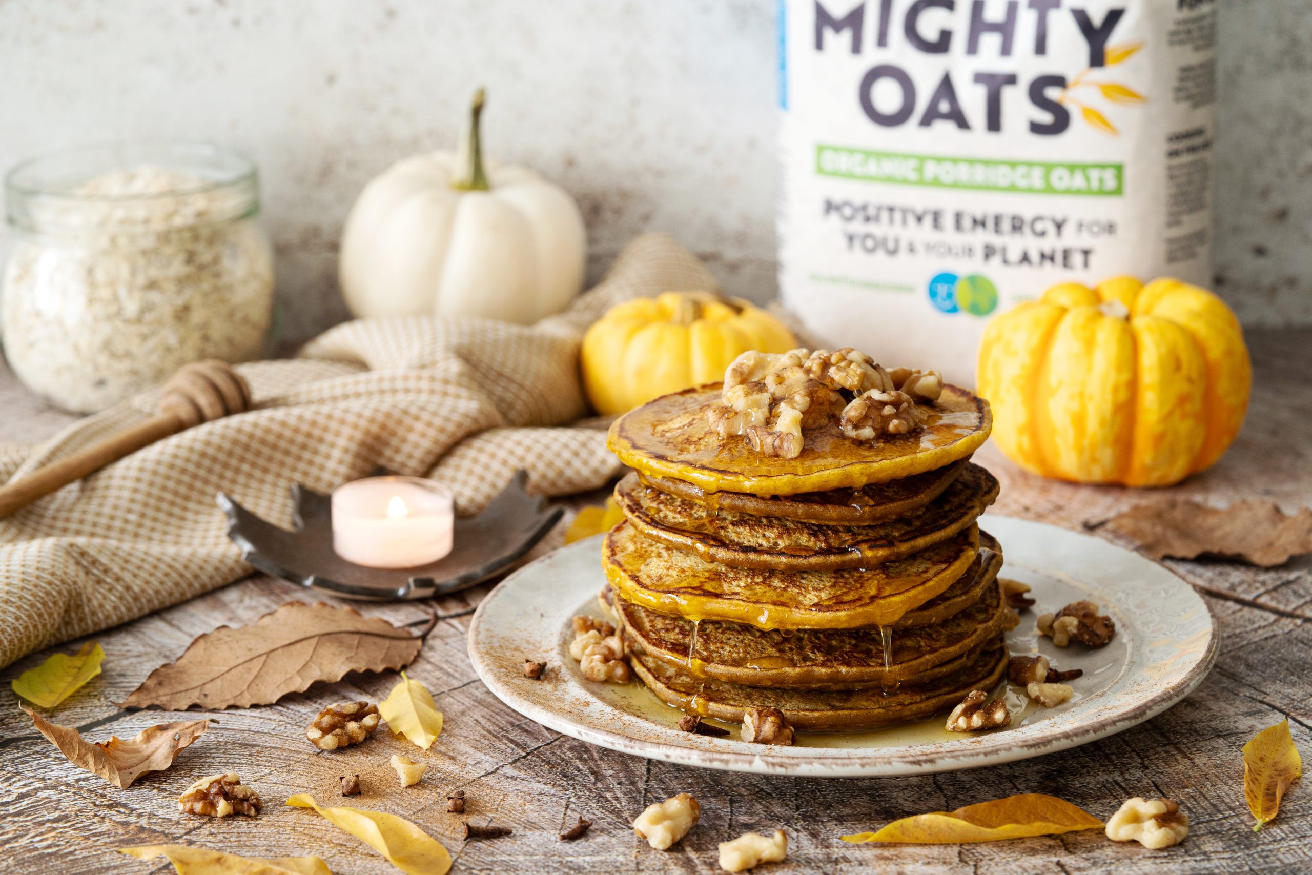 Pumpkin Spiced Pancakes – Mornflake - Mighty Oats