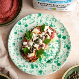 Beetroot Hummus on Sourdough