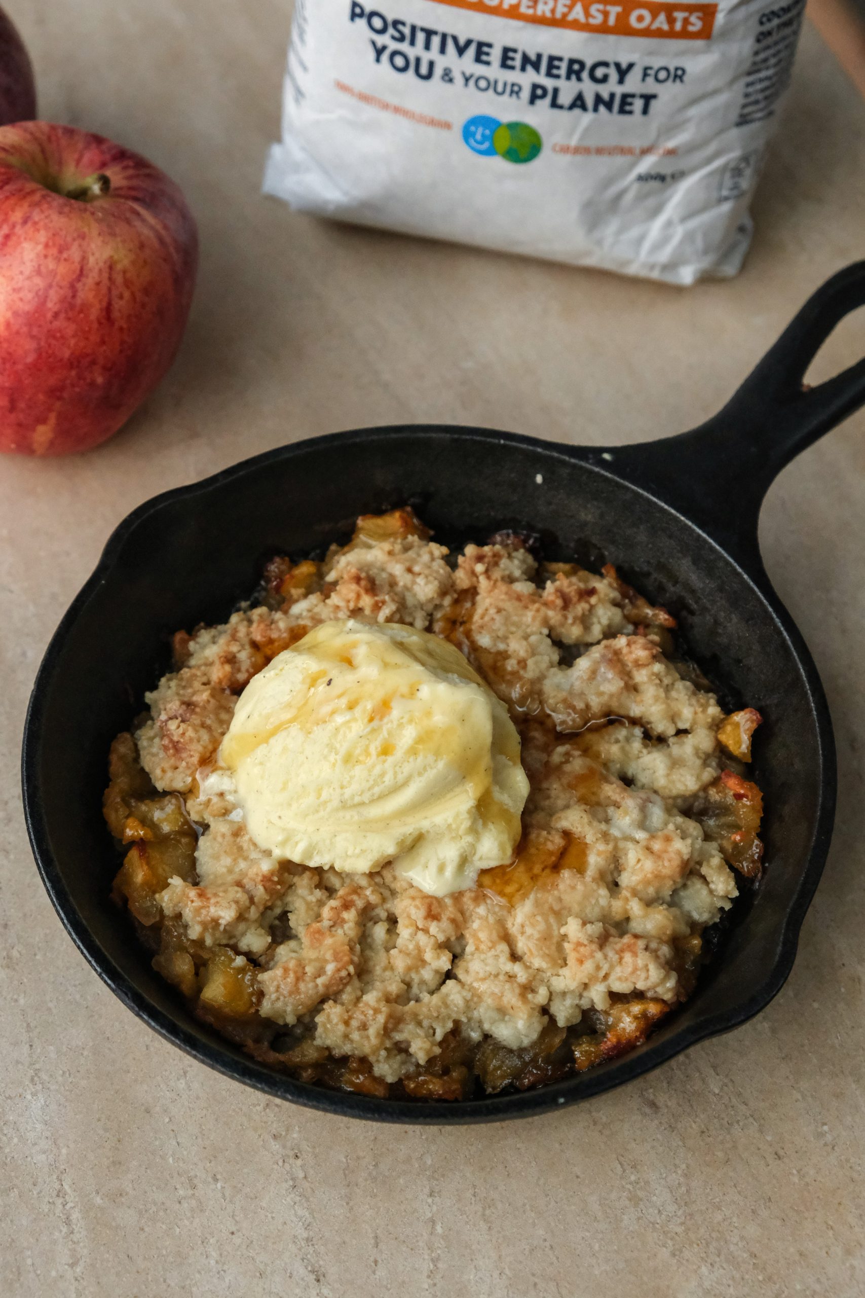 Skillet Apple Crisp – Mornflake - Mighty Oats