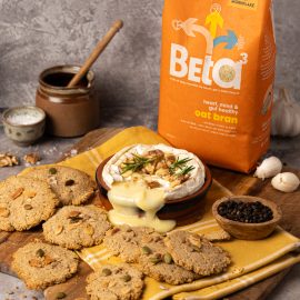 Baked Camembert with Oat Bran Crackers