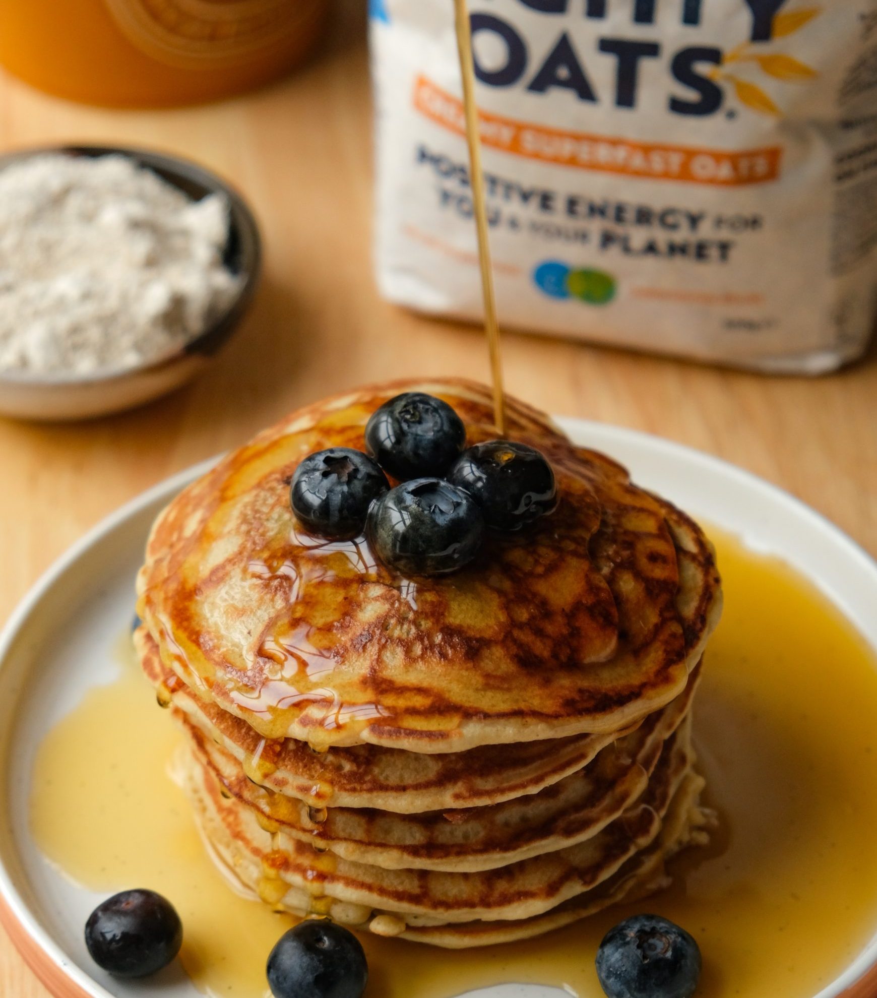 Oat Flour Blueberry Pancakes – Mornflake - Mighty Oats