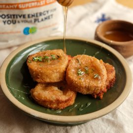 Goat’s Cheese Bites with a Hot Honey Drizzle