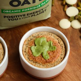 St Patricks Day Shamrock Baked Oats