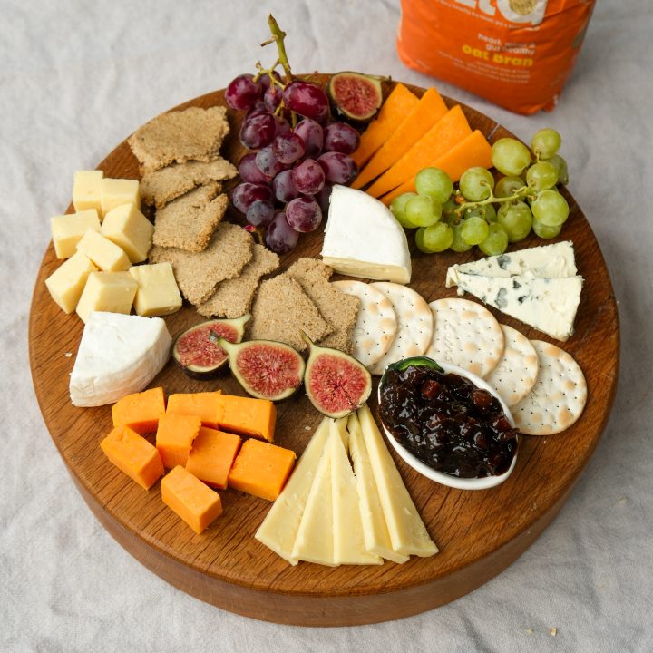 Oat Bran Crackers & Cheese Board