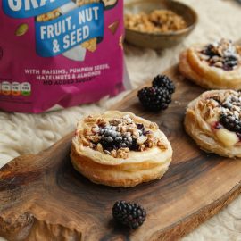 Blackberry & Custard Fruit Granola Danishes