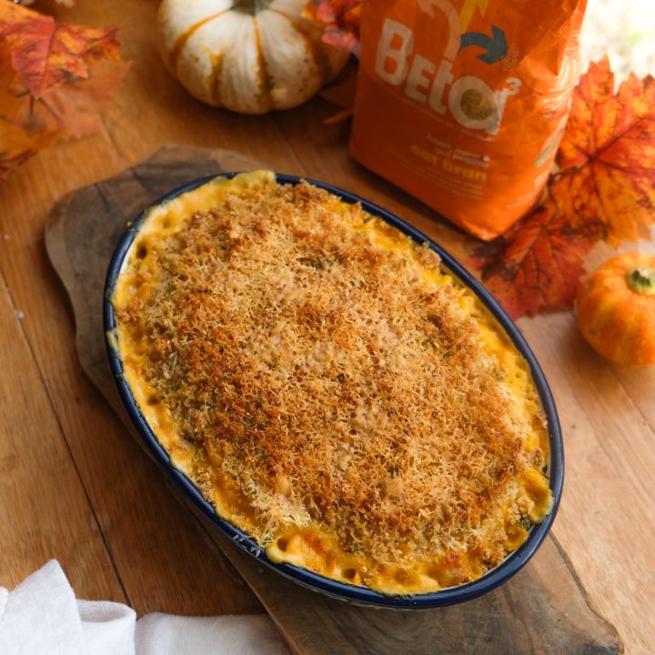 Pumpkin Mac & Cheese with Oat Bran Pangrattato