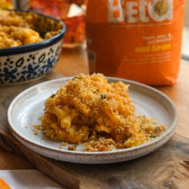 Pumpkin Mac & Cheese with Oat Bran Pangrattato