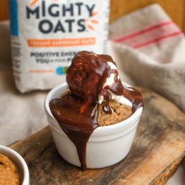 Sticky Date & Oat Puddings with Chocolate Sauce