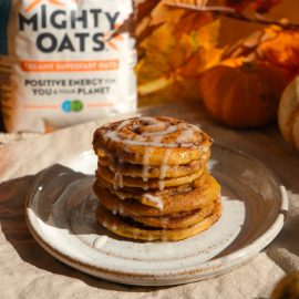 Pumpkin Cinnamon Roll Pancakes